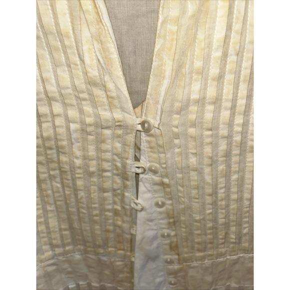 Handmade Rare Bird Shirt Sz XL Button Down Distressed Lace Boho  NOS! - Picture 8 of 10